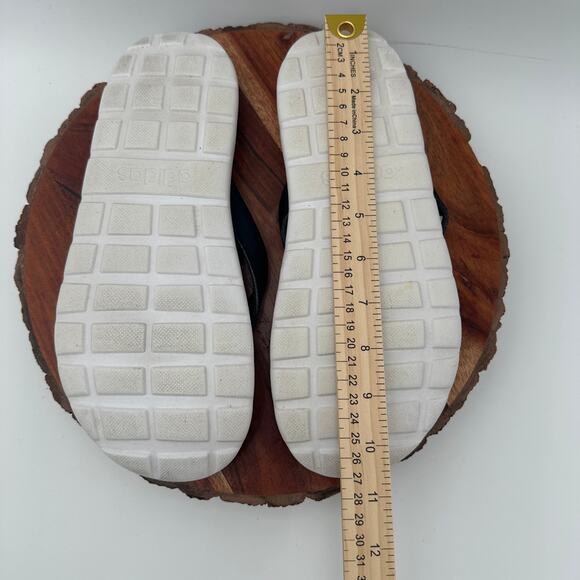 Adidas Women's Comfort Flip Flop Black White 3-Stripe Thong Slides Sandals Sz 8 - Picture 8 of 10